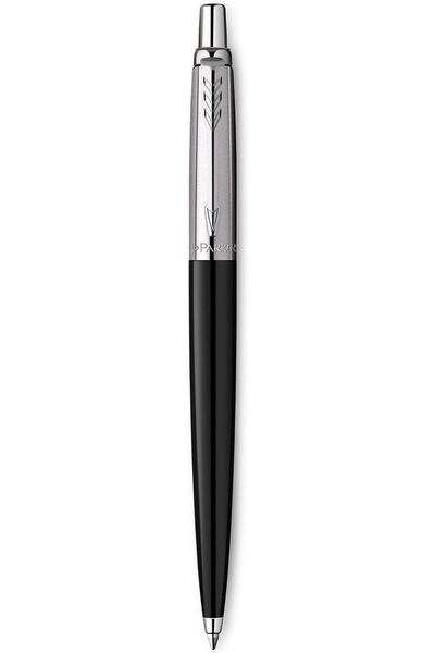 Parker Jotter Ballpoint Pen, Black Finish with Chrome Trim, Medium Point, Blu...