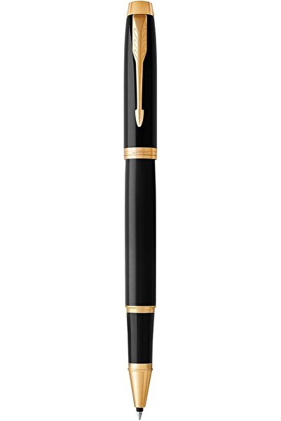 Parker IM Rollerball Pen 1931659, Gloss Black with Gold Trim, with Fine Black...