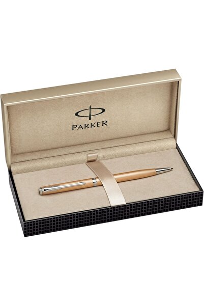 Parker Sonnet Slim Ballpoint Pen, Pink Gold with Chrome Trim, with Fine Black...