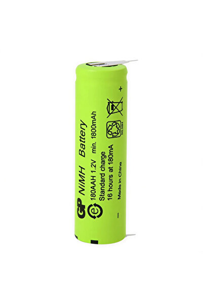 GP 180AAH 1800 mAh NiMH Düz Kafa Puntalı Endüstriyel AA Şarjlı Kalem Pil