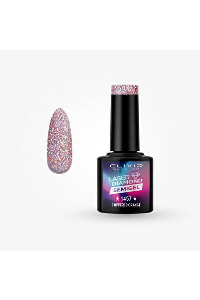 Elixir LASER DIAMOND SEMIGEL ΗΜΙΜΟΝΙΜΟ ΒΕΡΝΙΚΙ 1457 COPPERed Orange 8ML