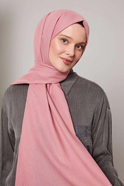 Levidor Dark Pink Plain Tencel Shawl