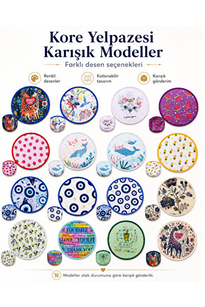 Impress Kore Yelpazesi Katlanabilir, Kılıflı Kompakt El Yelpazesi, Karışık De...