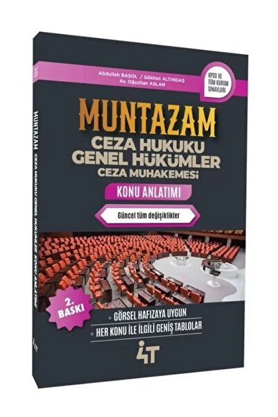 4T YAYINEVİ Muntazam Ceza Hukuku Genel Hükümler, Ceza Muhakemesi Konu Anlatımı