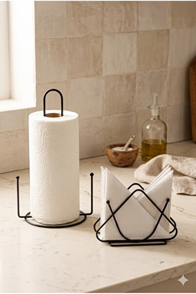 Edora Home Σετ 2 τεμαχίων Μαύρη χάρτινη θήκη για χαρτοπετσέτες, Σετ κουζίνας ...