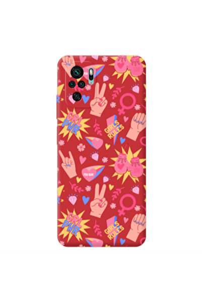Other Xiaomi Redmi Note 10S Grl Pwr 2 Red Colored Silicone TPU Θήκη
