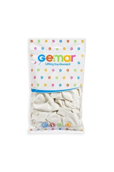 Gemar Set 100 latex balloons G 120, White