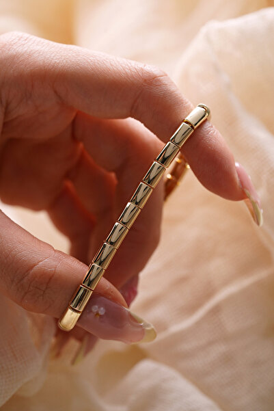 AŞIK ACCESSORIES Gold Color Classic Chain Bracelet Imprint