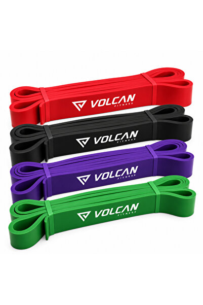 Volcan fitness Power Resistance Band Set of 4 Loop Bands with Carry Box – 10-...