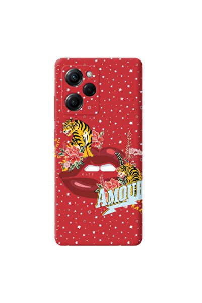 Other Xiaomi Poco X5 Pro Amour Red Colored Silicone TPU Θήκη