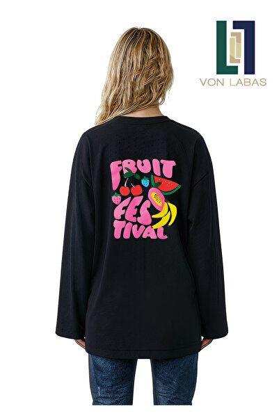 Grafftee Clothing تيشيرت أسود بأكمام طويلة وواسعة، مصنوع من القطن بنسبة 100%،...