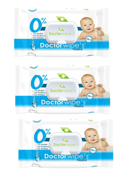 DOCTOR WIPES Servetele umede Neutro Baby, 72 bucati, 3buc/set