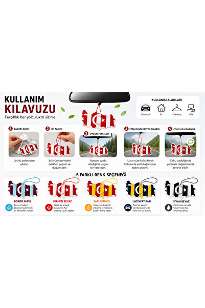 Freeyez Taraftar Araç Kokusu 8' li paket – Sarı Kırmızı Oto Araç Kokusu | Araç, Ev ve Ofis İçin Kalıcı Ferahlık