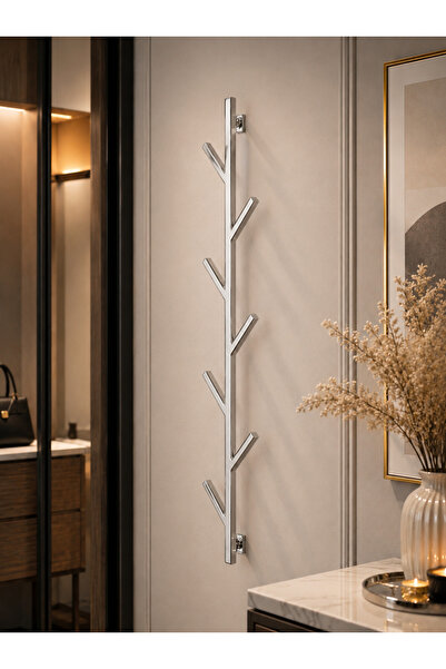 MD Vİtrin Dekorasyon Fidan Chrome Entrance Rack for Bags, Coats, Bathrobes an...