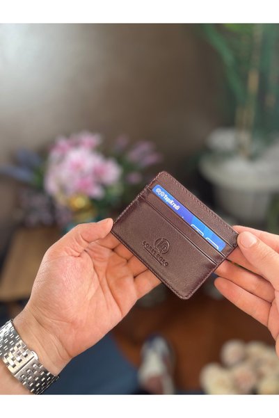 LORİS POLO Haikiki Unisex Leather Slim Card Holder