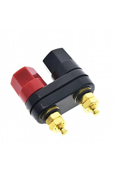 Generic Διπλός Ακροδέκτης Binding Post / Υποδοχή Μπανάνας 4mm (Κόκκινο/Μαύρο)