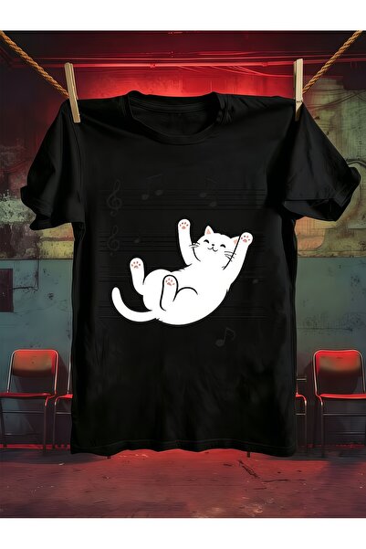 212Wear Men'S Pure Short-Sleeve T-Shirt, with Musical Cat Print Design, Suita...