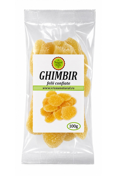 Natural Seeds Product Ghimbir felii confiate 100g