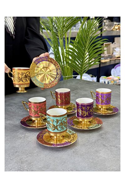 Doğudeko Cleo Porcelain 6-Piece Avangarde Cup Set