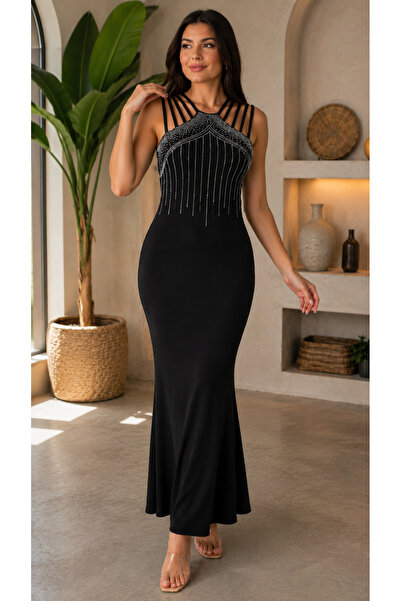Kokosh moda Stea Nopții |   Rochie lungă de seară pentru femei, cu decolteu h...