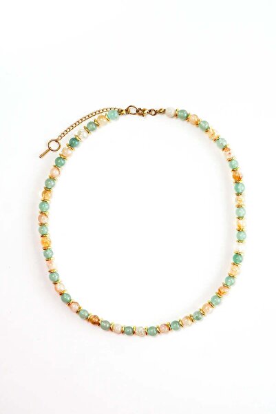 Orenda Design Aventurine Citrine Natural Stone Necklace |   Luck and Abundanc...