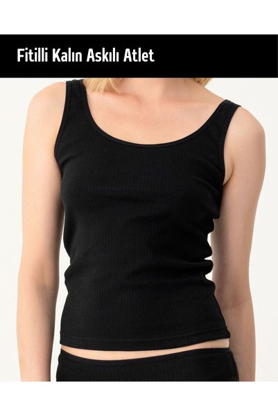 Mimosso Women's Organic Cotton 3-Piece Ribbed Thick Strap Undershirt