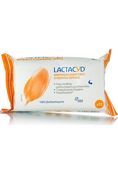 OMEGA PHARMA LACTACYD Moist Wipes Υγρά Μαντηλάκια Καθαρισμού Ευαίσθητης Περιο...