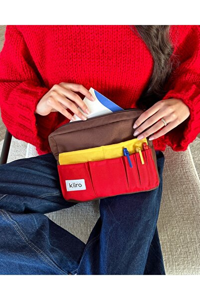 Kiiro 18 Cepli Journaling Organizer Çanta, Ajanda, 11 inç Tablet, A5/B5 Defte...