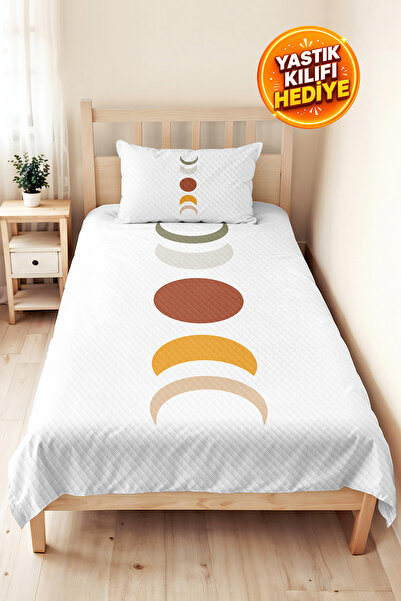 Evimde Bambaşka Minimal Geometric Young Room Single Pique Set - Bohemian Must...