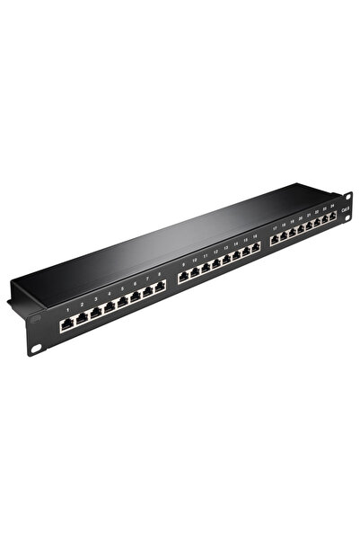goobay Πάνελ διανομής 93048 19 "/1U, 24 θύρες, CAT 6 STP, μαύρο