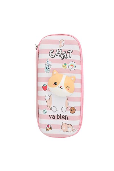 The Concept Factory Penar scolar pentru copii, Model Pisica 3D Funny, Un sing...