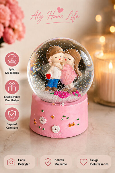 ALY home life Dekoratif Işıklı Kar Küresi 8 cm