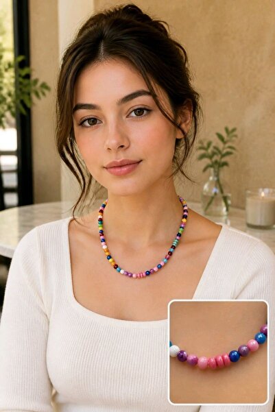 Monalisa Home Mixed Emoji Colorful Bead Necklace