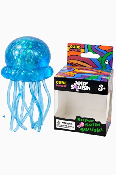 DAT Jellyfish Squishy Toy Glitter Stress Relief Stretchy Tentacle Squeeze Bal...