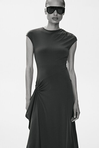 H&M Drapeli Panelli Jarse Elbise