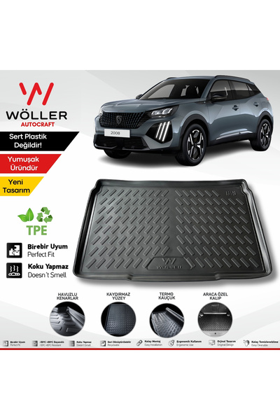 wöller Peugeot 2008 Bagaj Havuzu Hybrid 2025 Sonrası Uyumlu 3d Ultraflex Esnek