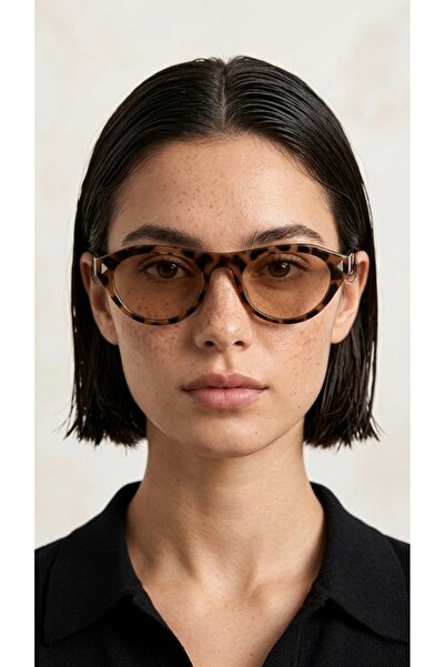 LOOKUP Women's Sunglasses Uv 400 Protection Leopard Nude Glass New Season Vin...