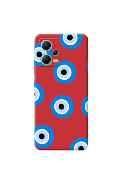 Other Xiaomi Redmi Note 12 Pro 5G Evil eyes beads Red Colored Silicone TPU Θήκη