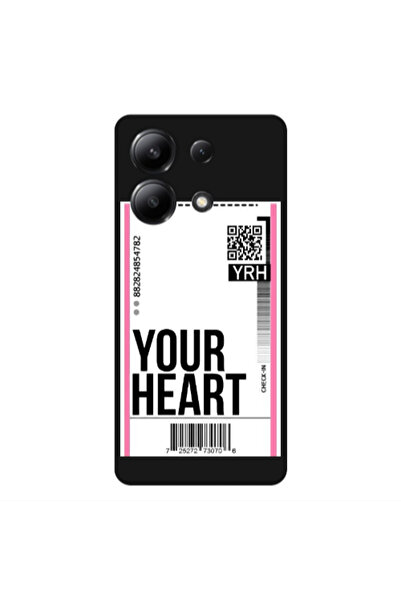 Other Xiaomi Redmi Note 13 4G Your Heart YRH Black Colored Silicone TPU Θήκη