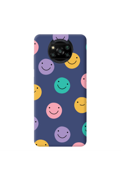 Other Xiaomi Poco X3 /X3 Pro Colorful smiles Dark blue Colored Silicone TPU Θήκη