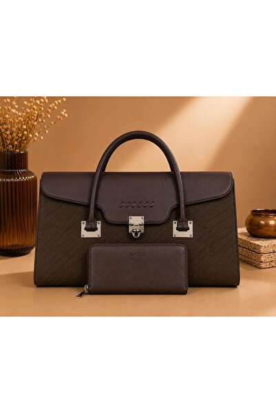 Chrisbella BAGCO Women's Leather Handbag with Matching Wallet | Large Office ...