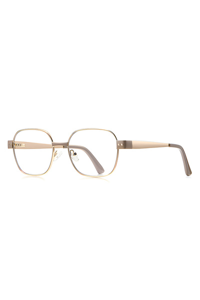 CLICK Techsuit - Ochelari anti-lumină albastră Reflex PC (3172) - pentru Femei, Dreptunghiulari - Maro/ Auriu