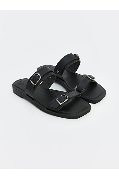 LC Waikiki Vizyon New Season Leather Look Women's Slippers