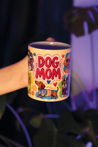 moontainills DOG MOM Kupa Bardak | Köpek Temalı Eğlenceli Hediyelik Özel Tasarım