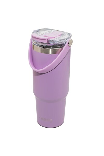 NEBO Cana termos MasterGrip Tumbler, Oțel inoxidabil 18/8, Capac transparent,...
