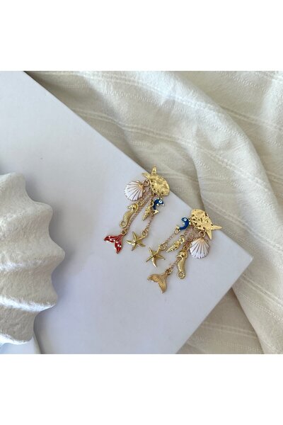 Alice İsstanbul Chain Sea Charm Earrings