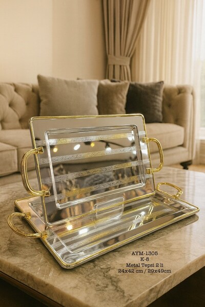 Gifts and More Hacı Ali Metal Tray Set of 2