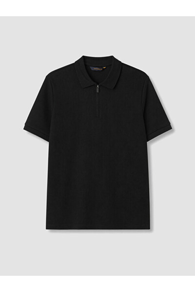 LC Waikiki Esvab • Modern & Distinctive Devrik Roba Collar Textured Men's T-S...