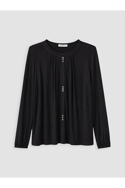 LC Waikiki Rmz Gi̇yi̇m Farkiyla Zero Roba Collar Gathered Blouse