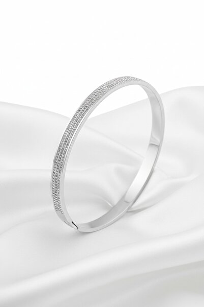 Lorivelle Women's Stainless Steel Bracelet Tarnish Resistant Zircon Three Row...